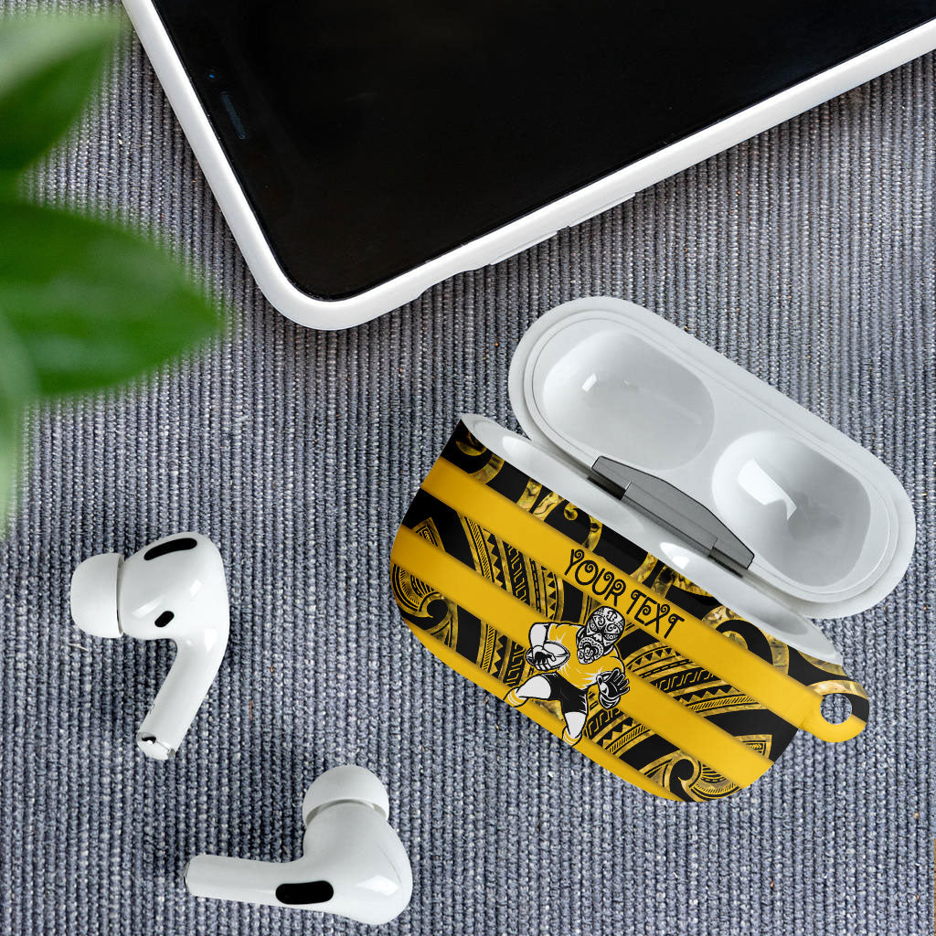 Taranaki Custom Rugby New Zealand AirPods Case Aotearoa Maori Pukana Tiki Mascot