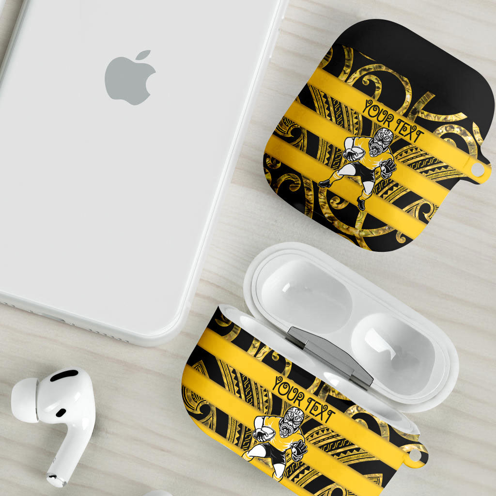 Taranaki Custom Rugby New Zealand AirPods Case Aotearoa Maori Pukana Tiki Mascot