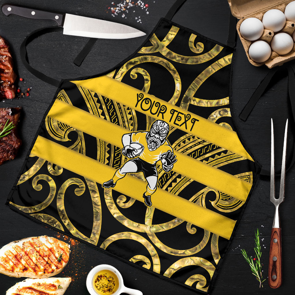 Taranaki Custom Rugby New Zealand Apron Aotearoa Maori Pukana Tiki Mascot