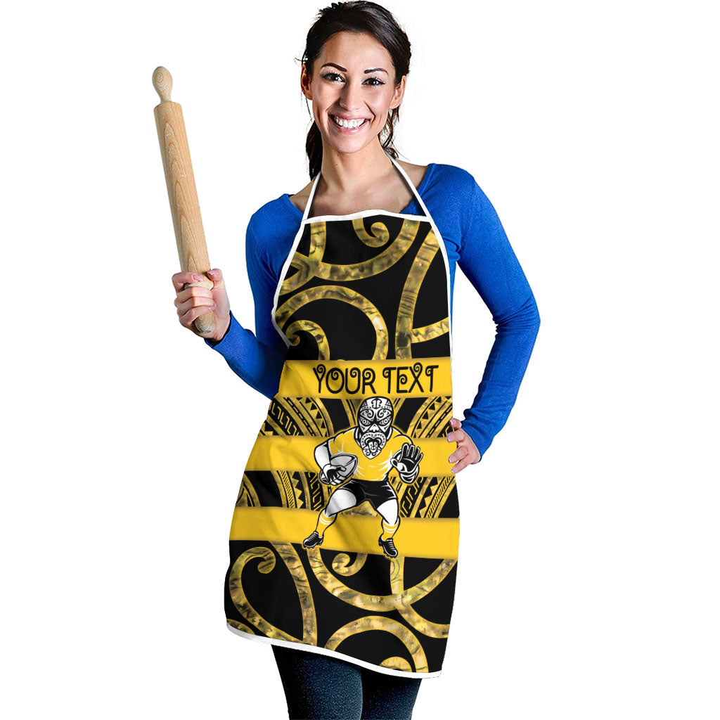 Taranaki Custom Rugby New Zealand Apron Aotearoa Maori Pukana Tiki Mascot
