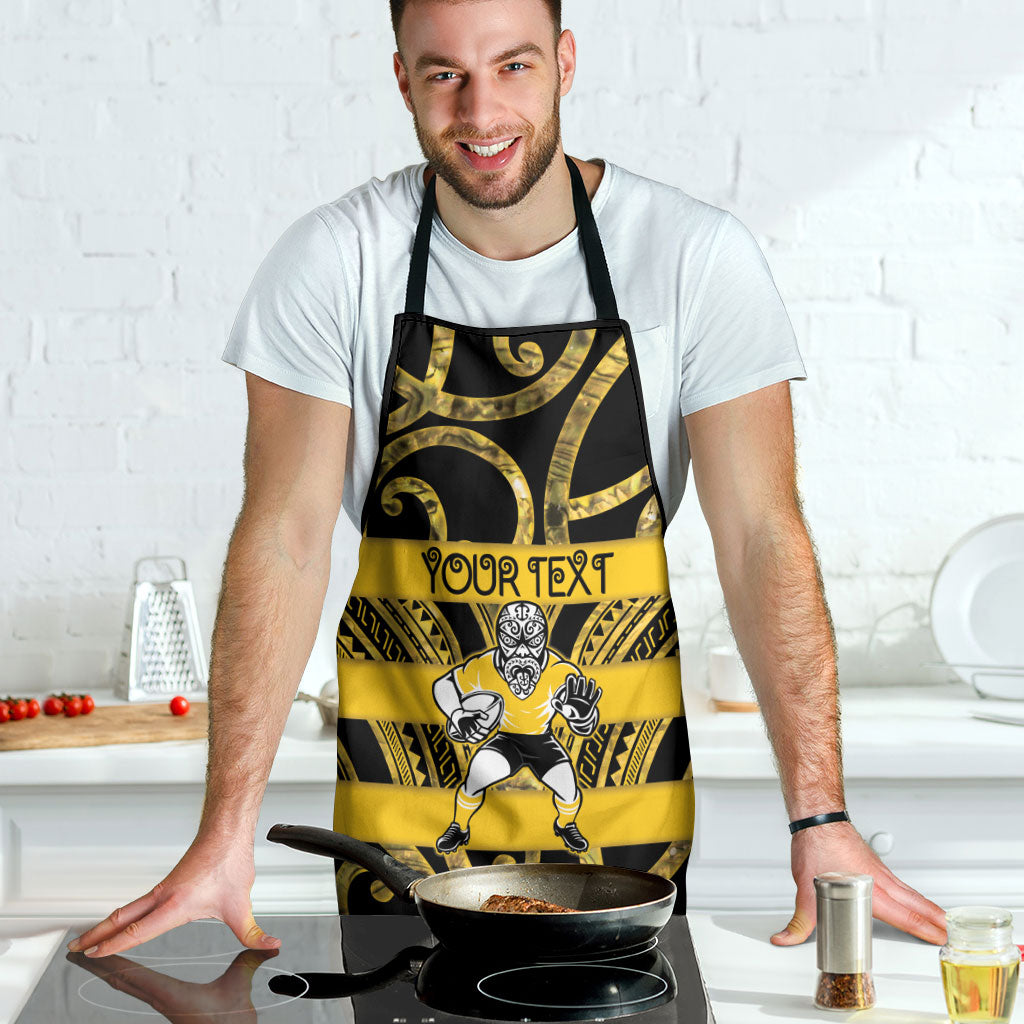 Taranaki Custom Rugby New Zealand Apron Aotearoa Maori Pukana Tiki Mascot