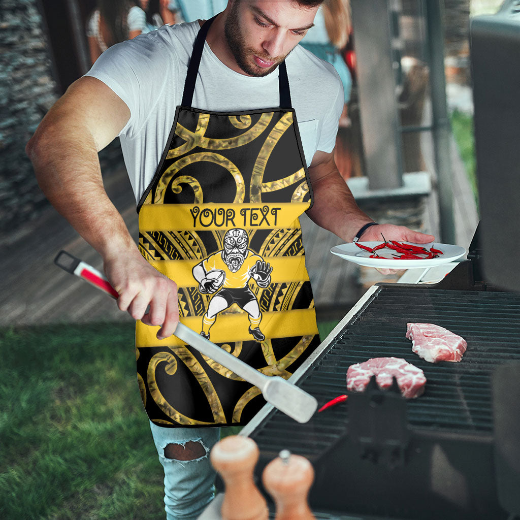 Taranaki Custom Rugby New Zealand Apron Aotearoa Maori Pukana Tiki Mascot