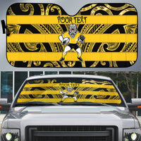 Taranaki Custom Rugby New Zealand Auto Sun Shade Aotearoa Maori Pukana Tiki Mascot