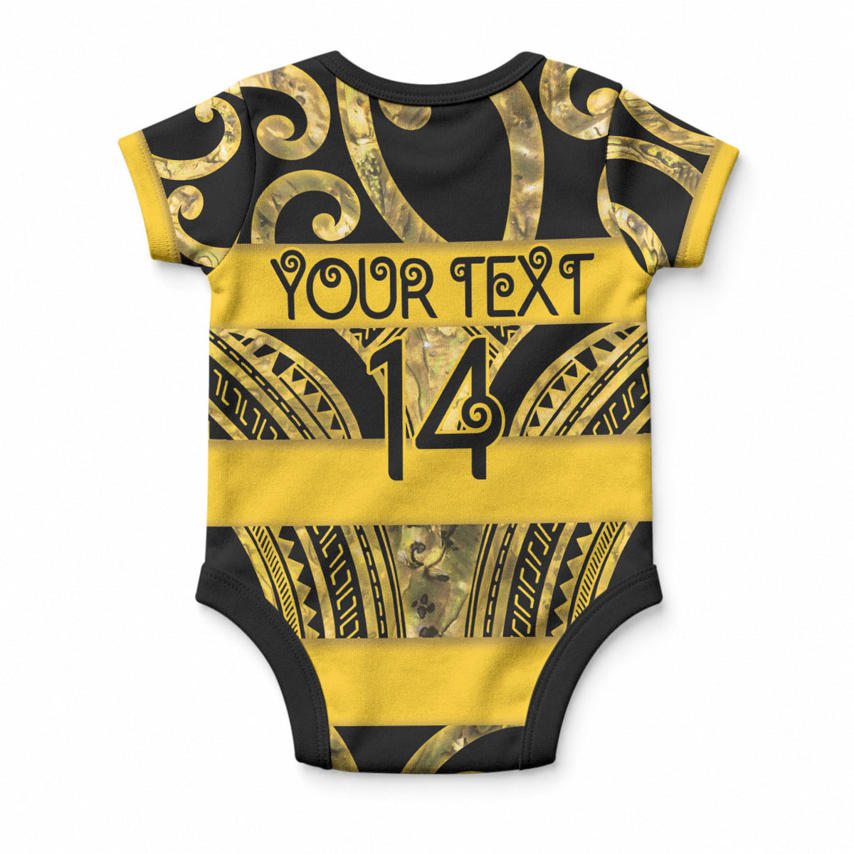 Taranaki Custom Rugby New Zealand Baby Onesie Aotearoa Maori Pukana Tiki Mascot