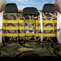 Taranaki Custom Rugby New Zealand Back Car Seat Cover Aotearoa Maori Pukana Tiki Mascot