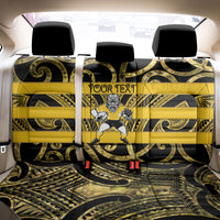 Taranaki Custom Rugby New Zealand Back Car Seat Cover Aotearoa Maori Pukana Tiki Mascot