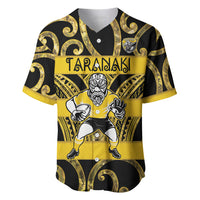Taranaki Custom Rugby New Zealand Baseball Jersey Aotearoa Maori Pukana Tiki Mascot