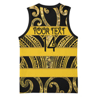 Taranaki Custom Rugby New Zealand Basketball Jersey Aotearoa Maori Pukana Tiki Mascot