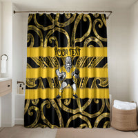 Taranaki Custom Rugby New Zealand Bathroom Set Aotearoa Maori Pukana Tiki Mascot