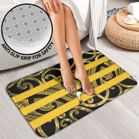 Taranaki Custom Rugby New Zealand Bathroom Set Aotearoa Maori Pukana Tiki Mascot