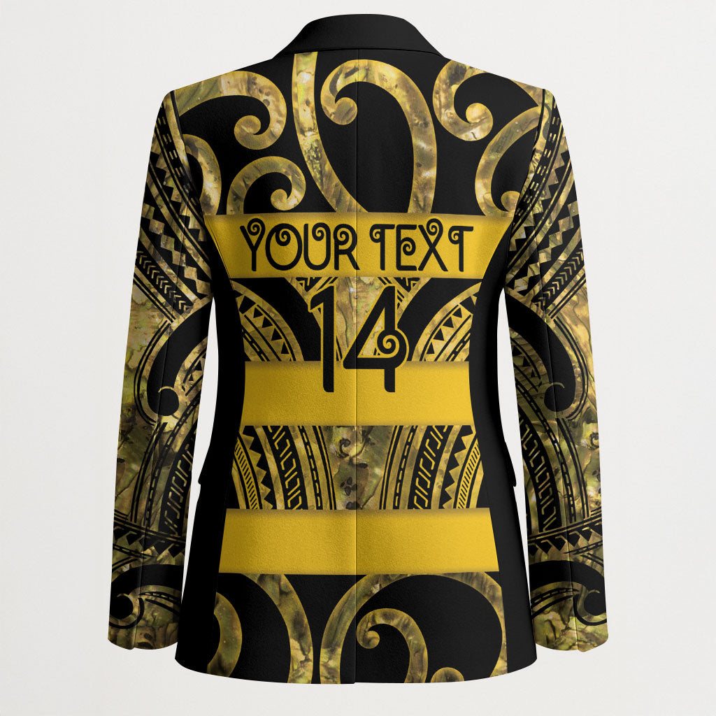Taranaki Custom Rugby New Zealand Blazer Aotearoa Maori Pukana Tiki Mascot