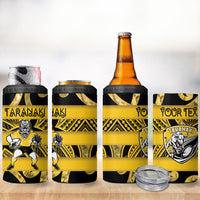 Taranaki Custom Rugby New Zealand 4 in 1 Can Cooler Tumbler Aotearoa Maori Pukana Tiki Mascot