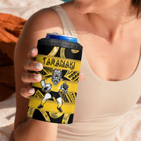 Taranaki Custom Rugby New Zealand 4 in 1 Can Cooler Tumbler Aotearoa Maori Pukana Tiki Mascot