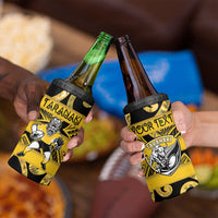 Taranaki Custom Rugby New Zealand 4 in 1 Can Cooler Tumbler Aotearoa Maori Pukana Tiki Mascot