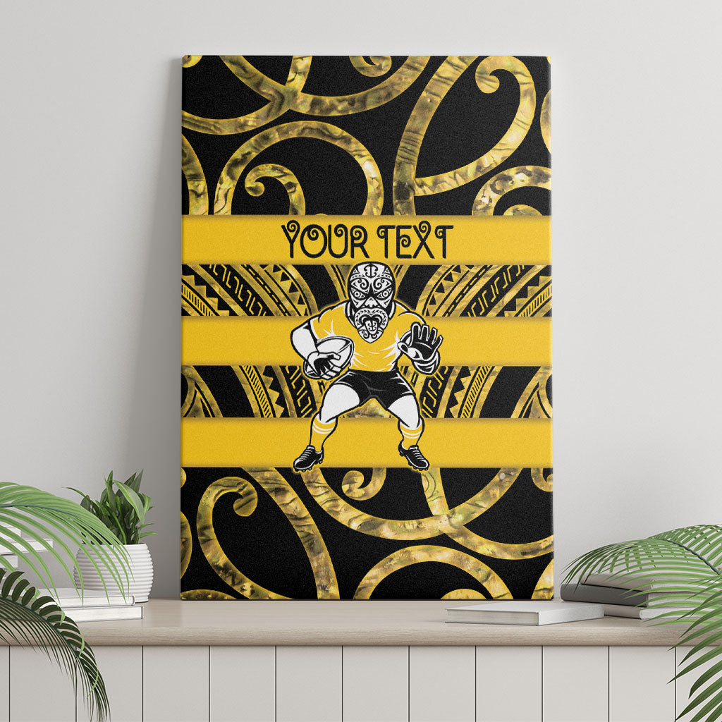 Taranaki Custom Rugby New Zealand Canvas Wall Art Aotearoa Maori Pukana Tiki Mascot