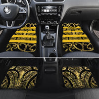Taranaki Custom Rugby New Zealand Car Mats Aotearoa Maori Pukana Tiki Mascot