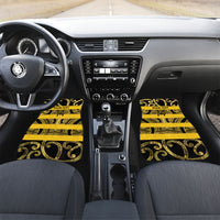 Taranaki Custom Rugby New Zealand Car Mats Aotearoa Maori Pukana Tiki Mascot