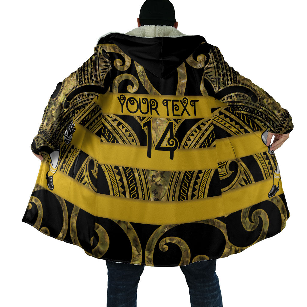 Taranaki Custom Rugby New Zealand Cloak Aotearoa Maori Pukana Tiki Mascot