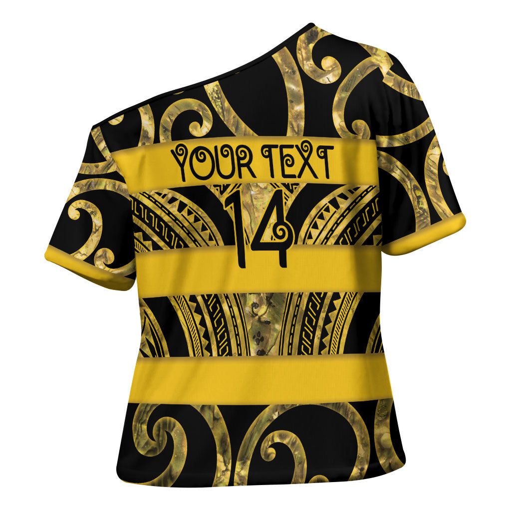 Taranaki Custom Rugby New Zealand Cross Shoulder Shirt Aotearoa Maori Pukana Tiki Mascot