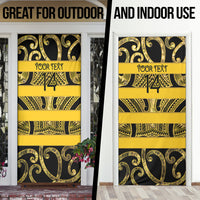 Taranaki Custom Rugby New Zealand Door Cover Aotearoa Maori Pukana Tiki Mascot