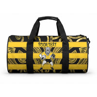 Taranaki Custom Rugby New Zealand Duffle Bag Aotearoa Maori Pukana Tiki Mascot