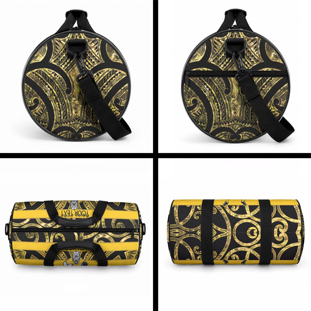 Taranaki Custom Rugby New Zealand Duffle Bag Aotearoa Maori Pukana Tiki Mascot