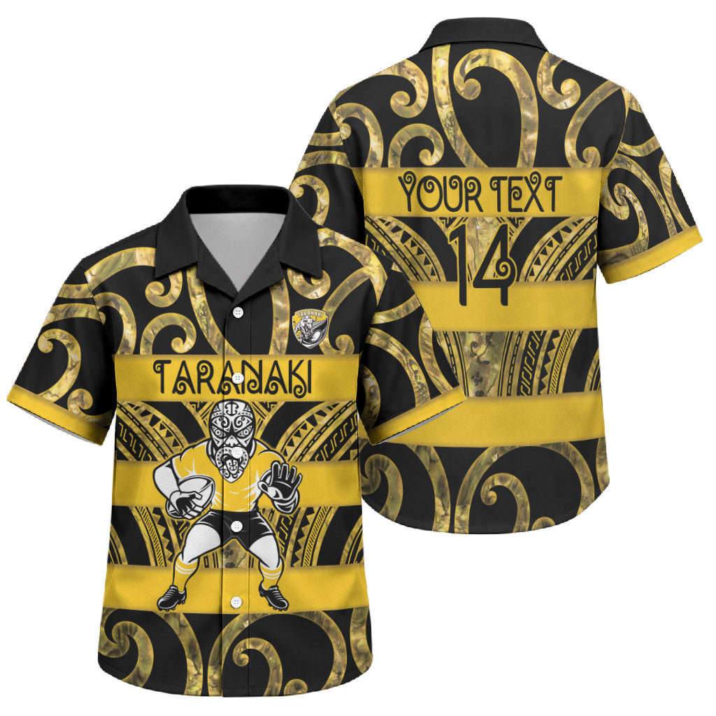 Taranaki Custom Rugby New Zealand Family Matching Tank Maxi Dress and Hawaiian Shirt Aotearoa Maori Pukana Tiki Mascot