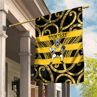 Taranaki Custom Rugby New Zealand Garden Flag Aotearoa Maori Pukana Tiki Mascot