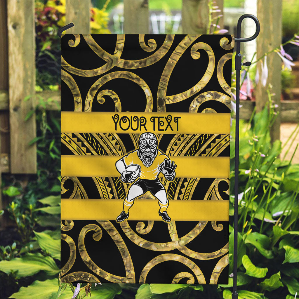 Taranaki Custom Rugby New Zealand Garden Flag Aotearoa Maori Pukana Tiki Mascot