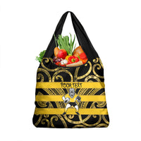 Taranaki Custom Rugby New Zealand Grocery Bag Aotearoa Maori Pukana Tiki Mascot