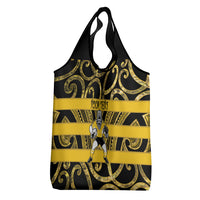Taranaki Custom Rugby New Zealand Grocery Bag Aotearoa Maori Pukana Tiki Mascot