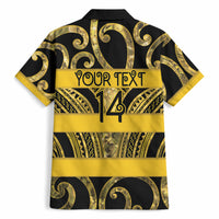 Taranaki Custom Rugby New Zealand Hawaiian Shirt Aotearoa Maori Pukana Tiki Mascot