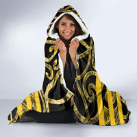 Taranaki Custom Rugby New Zealand Hooded Blanket Aotearoa Maori Pukana Tiki Mascot