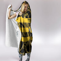 Taranaki Custom Rugby New Zealand Hooded Blanket Aotearoa Maori Pukana Tiki Mascot