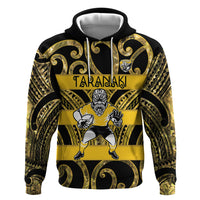Taranaki Custom Rugby New Zealand Hoodie Aotearoa Maori Pukana Tiki Mascot