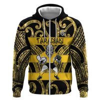 Taranaki Custom Rugby New Zealand Hoodie Aotearoa Maori Pukana Tiki Mascot