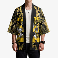 Taranaki Custom Rugby New Zealand Kimono Aotearoa Maori Pukana Tiki Mascot