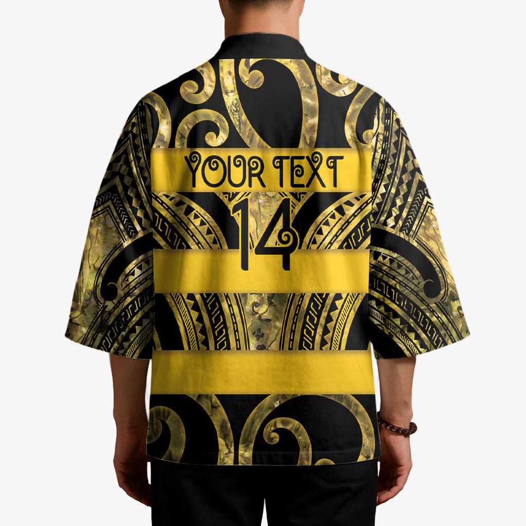 Taranaki Custom Rugby New Zealand Kimono Aotearoa Maori Pukana Tiki Mascot