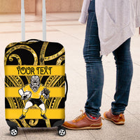 Taranaki Custom Rugby New Zealand Luggage Cover Aotearoa Maori Pukana Tiki Mascot