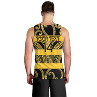 Taranaki Custom Rugby New Zealand Men Tank Top Aotearoa Maori Pukana Tiki Mascot