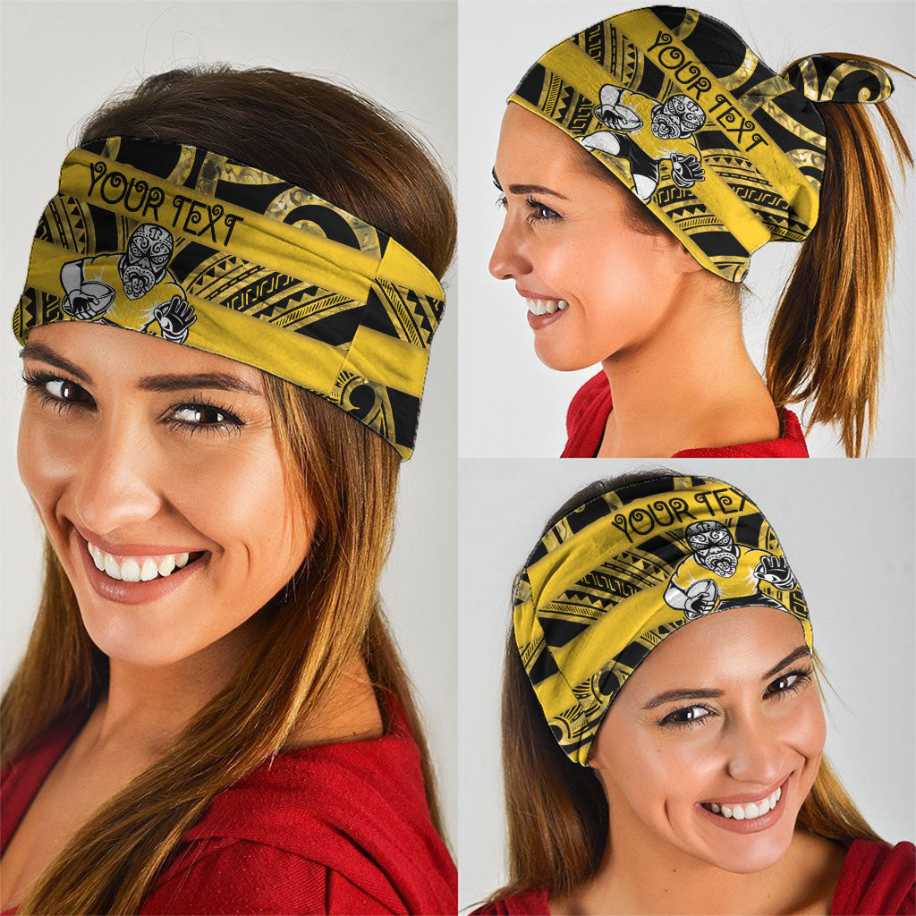 Taranaki Custom Rugby New Zealand Neck Gaiter Aotearoa Maori Pukana Tiki Mascot