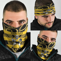 Taranaki Custom Rugby New Zealand Neck Gaiter Aotearoa Maori Pukana Tiki Mascot