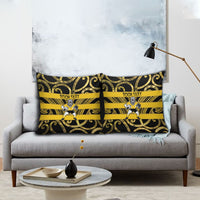 Taranaki Custom Rugby New Zealand Pillow Cover Aotearoa Maori Pukana Tiki Mascot