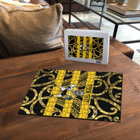 Taranaki Custom Rugby New Zealand Puzzle Aotearoa Maori Pukana Tiki Mascot