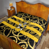 Taranaki Custom Rugby New Zealand Quilt Aotearoa Maori Pukana Tiki Mascot