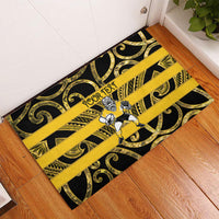 Taranaki Custom Rugby New Zealand Rubber Doormat Aotearoa Maori Pukana Tiki Mascot