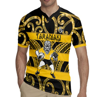 Taranaki Custom Rugby New Zealand Rugby Jersey Aotearoa Maori Pukana Tiki Mascot
