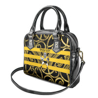 Taranaki Custom Rugby New Zealand Shoulder Handbag Aotearoa Maori Pukana Tiki Mascot