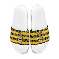 Taranaki Custom Rugby New Zealand Slide Sandals Aotearoa Maori Pukana Tiki Mascot