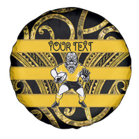 Taranaki Custom Rugby New Zealand Spare Tire Cover Aotearoa Maori Pukana Tiki Mascot